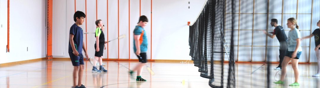 Children in the school gymnasium