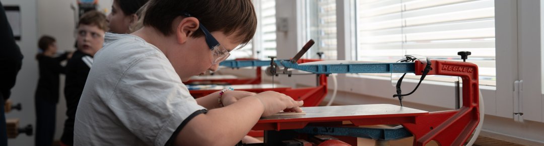 Children in the school gymnasium