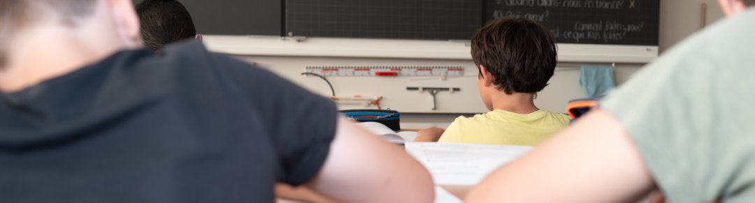 Children in the school gymnasium